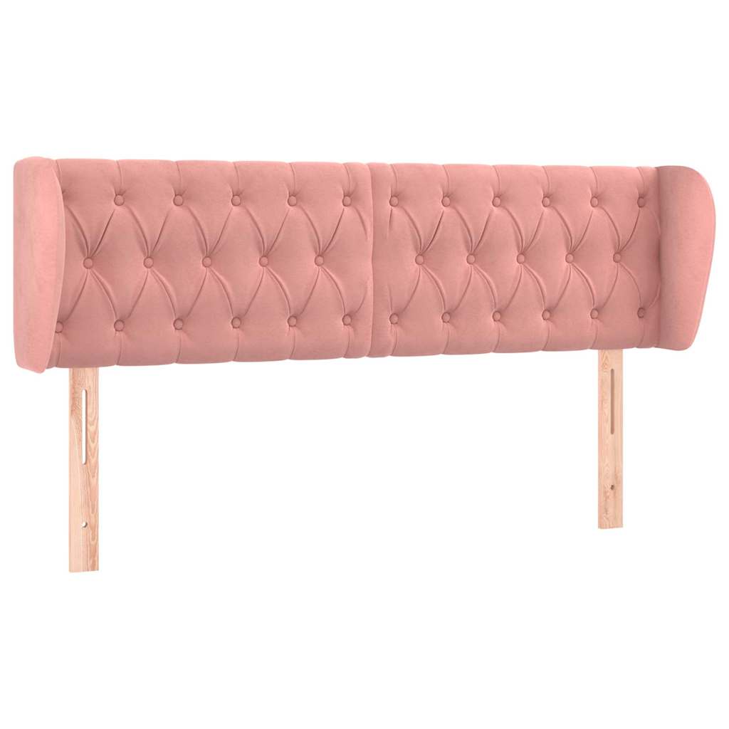 Vidaxl hoofdbord met randen 147x23x78 88 cm fluweel roze