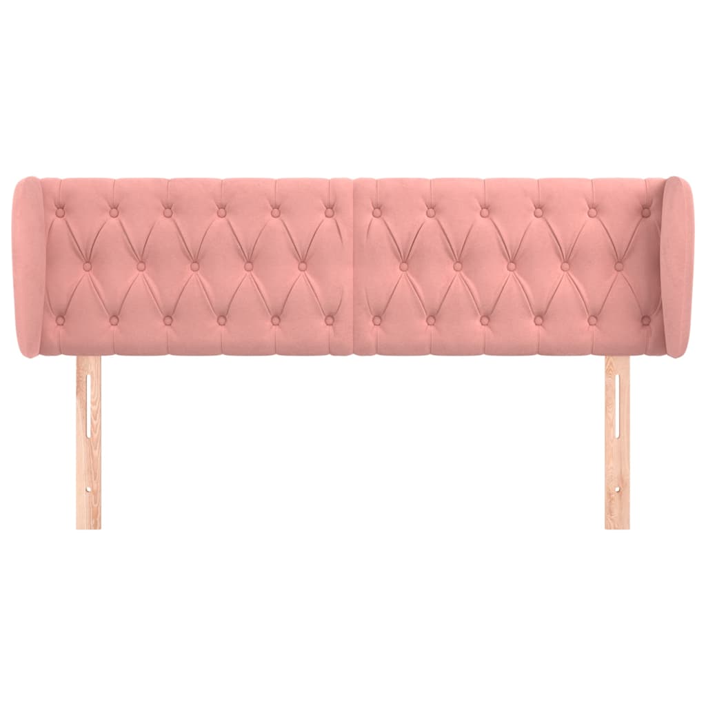 Vidaxl hoofdbord met randen 163x23x78 88 cm fluweel roze