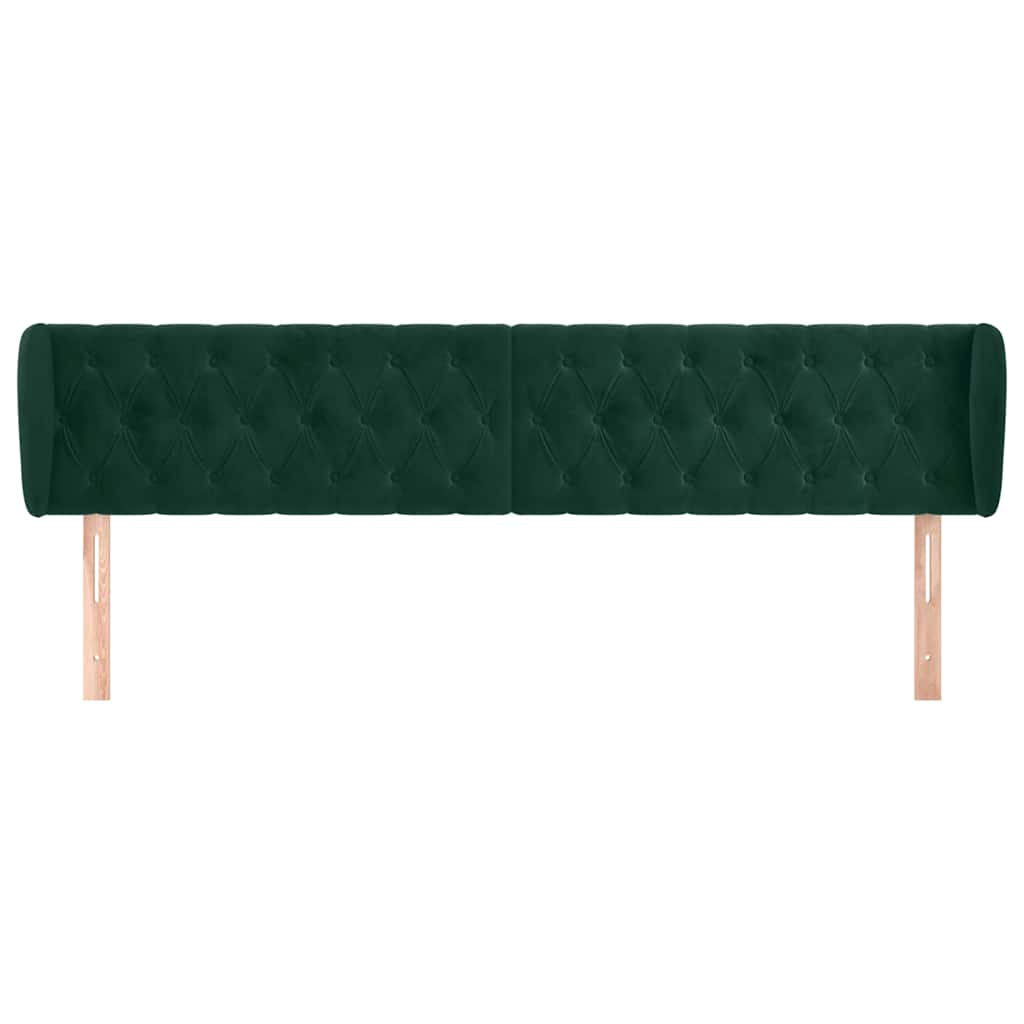 Vidaxl hoofdbord met randen 183x23x78 88 cm fluweel donkergroen