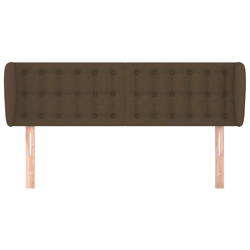 Vidaxl hoofdbord met randen 147x23x78 88 cm stof donkerbruin