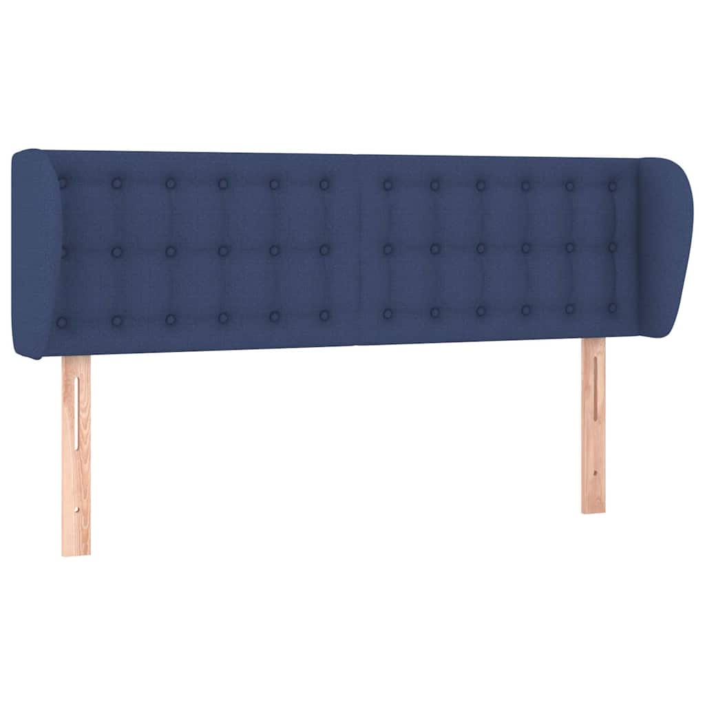 Vidaxl hoofdbord met randen 147x23x78 88 cm stof blauw