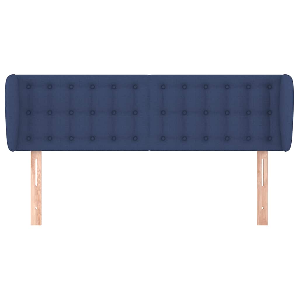 Vidaxl hoofdbord met randen 147x23x78 88 cm stof blauw
