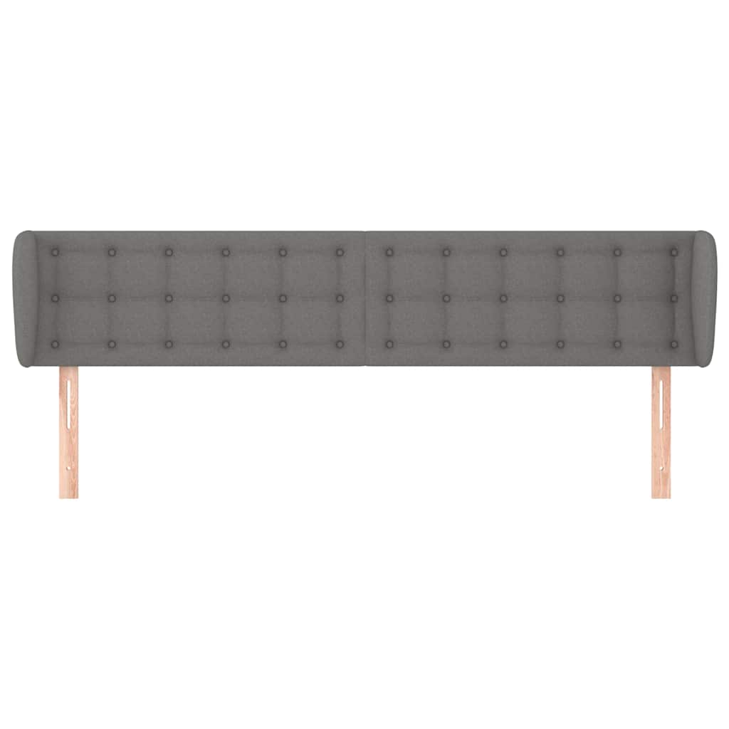 Vidaxl hoofdbord met randen 183x23x78 88 cm stof donkergrijs