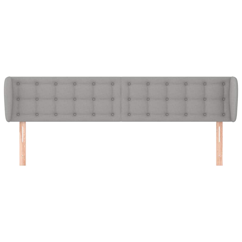 Vidaxl hoofdbord met randen 203x23x78 88 cm stof lichtgrijs