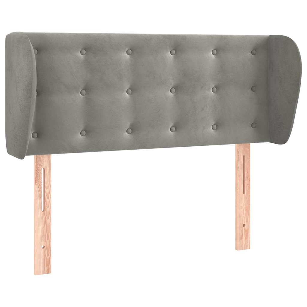 Vidaxl hoofdbord met randen 83x23x78 88 cm fluweel lichtgrijs