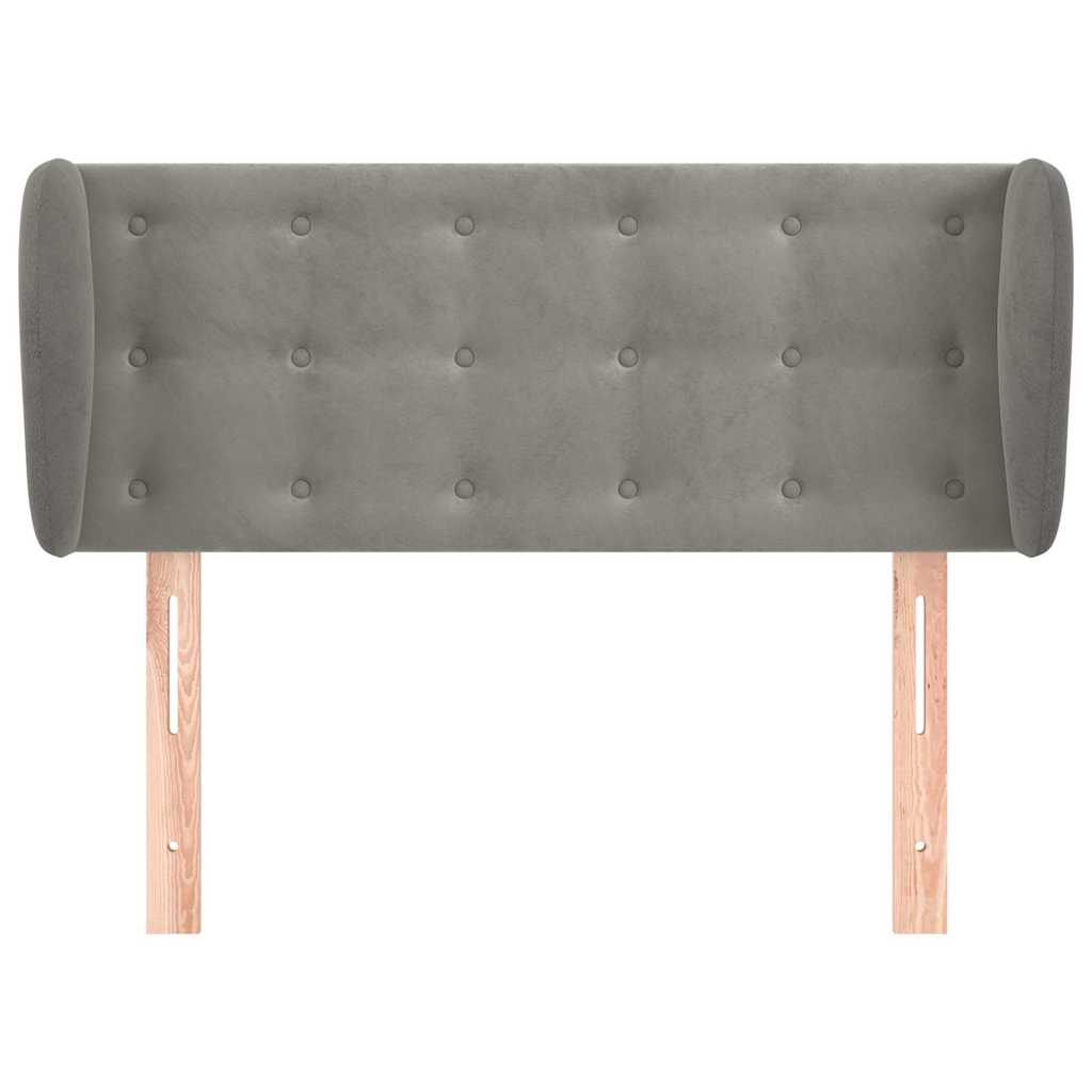 Vidaxl hoofdbord met randen 83x23x78 88 cm fluweel lichtgrijs