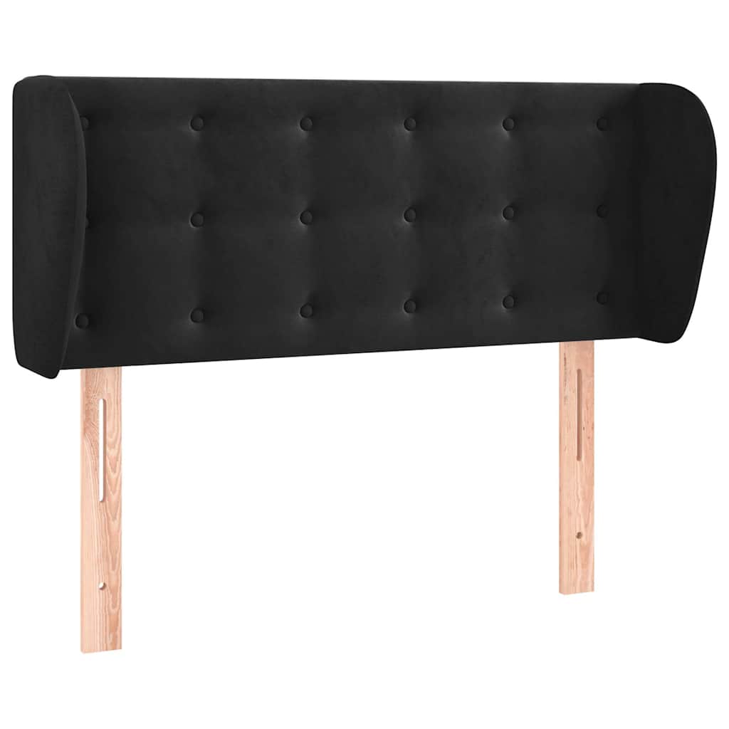 Vidaxl hoofdbord met randen 103x23x78 88 cm fluweel zwart
