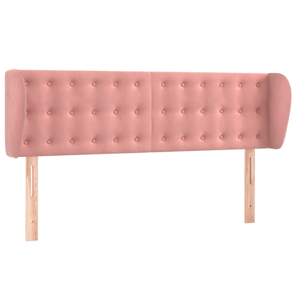 Vidaxl hoofdbord met randen 147x23x78 88 cm fluweel roze