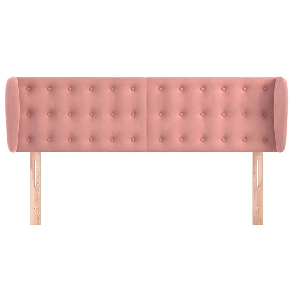 Vidaxl hoofdbord met randen 147x23x78 88 cm fluweel roze