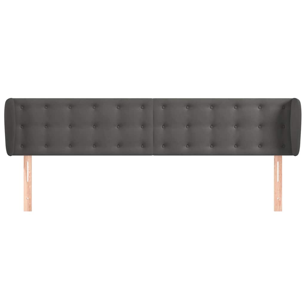 Vidaxl hoofdbord met randen 163x23x78 88 cm fluweel donkergrijs