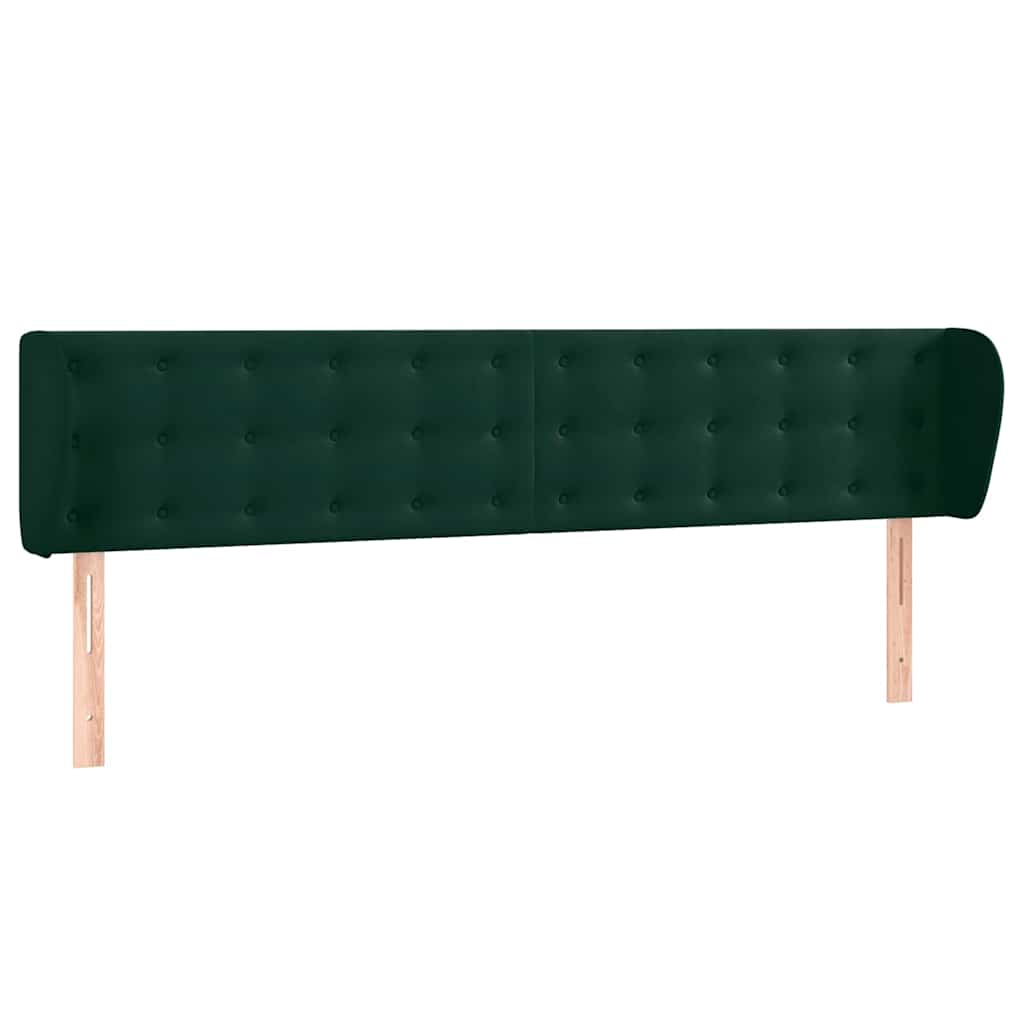 Vidaxl hoofdbord met randen 183x23x78 88 cm fluweel donkergroen