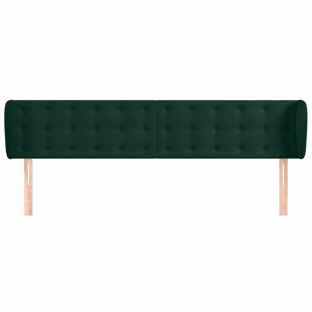Vidaxl hoofdbord met randen 203x23x78 88 cm fluweel donkergroen