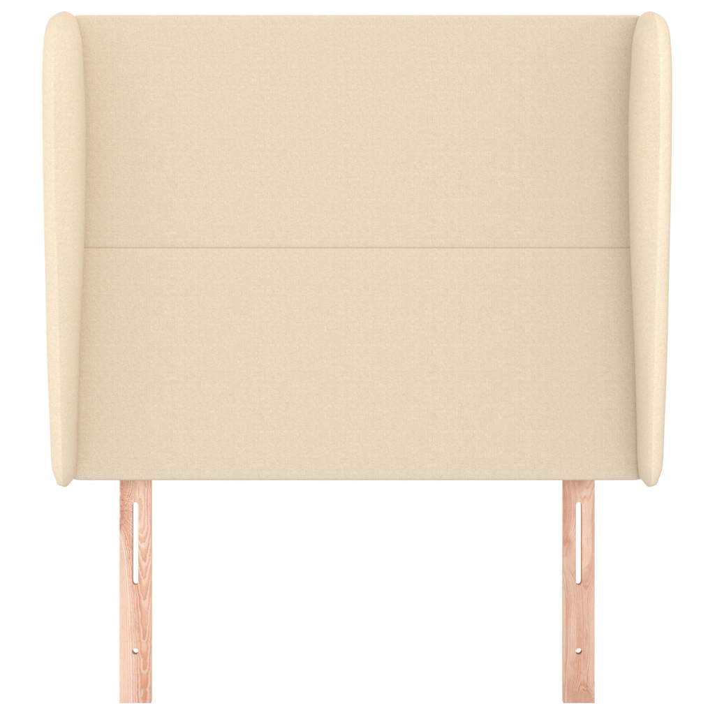 Vidaxl hoofdbord met randen 83x23x118 128 cm stof crèmekleurig