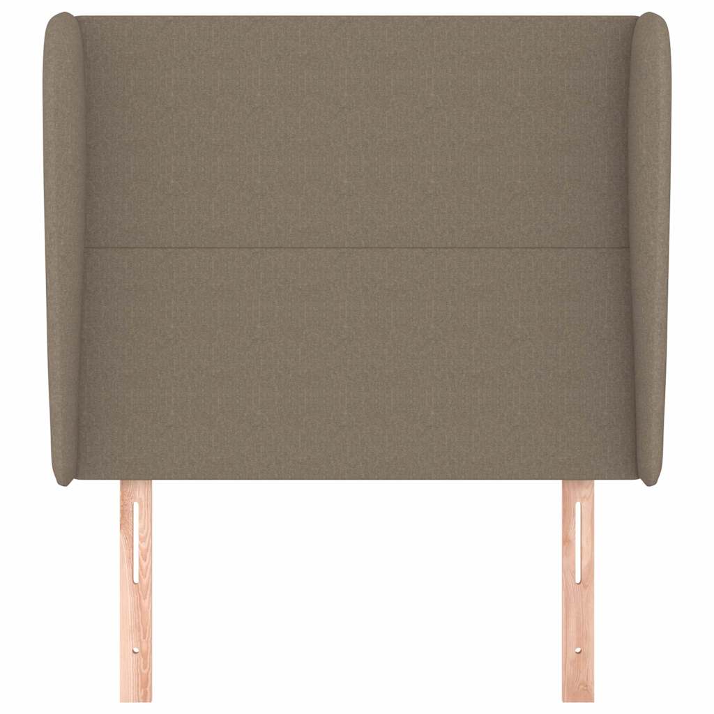 Vidaxl hoofdbord met randen 93x23x118 128 cm stof taupe