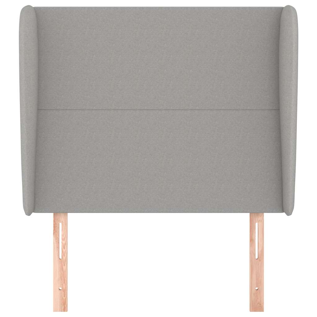 Vidaxl hoofdbord met randen 103x23x118 128 cm stof lichtgrijs