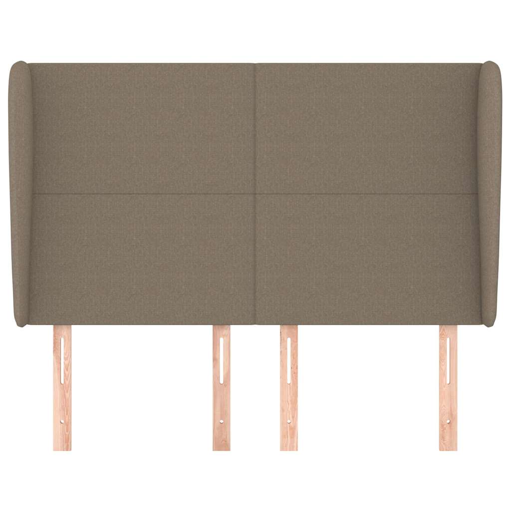 Vidaxl hoofdbord met randen 147x23x118 128 cm stof taupe