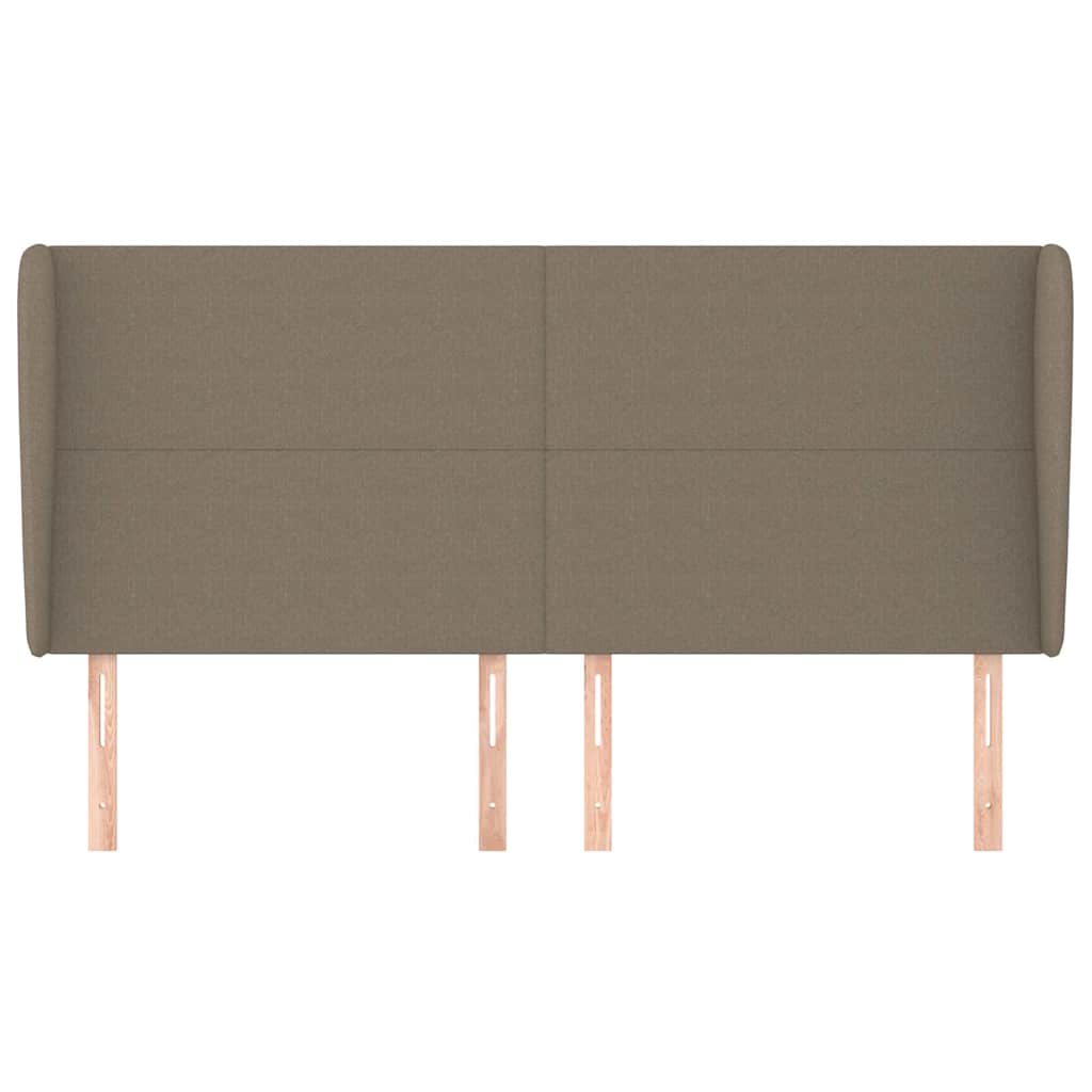 Vidaxl hoofdbord met randen 203x23x118 128 cm stof taupe
