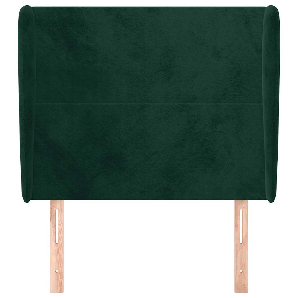 Vidaxl hoofdbord met randen 83x23x118 128 cm fluweel donkergroen
