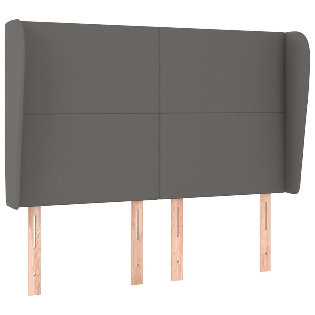 Vidaxl hoofdbord met randen 147x23x118 128 cm kunstleer grijs