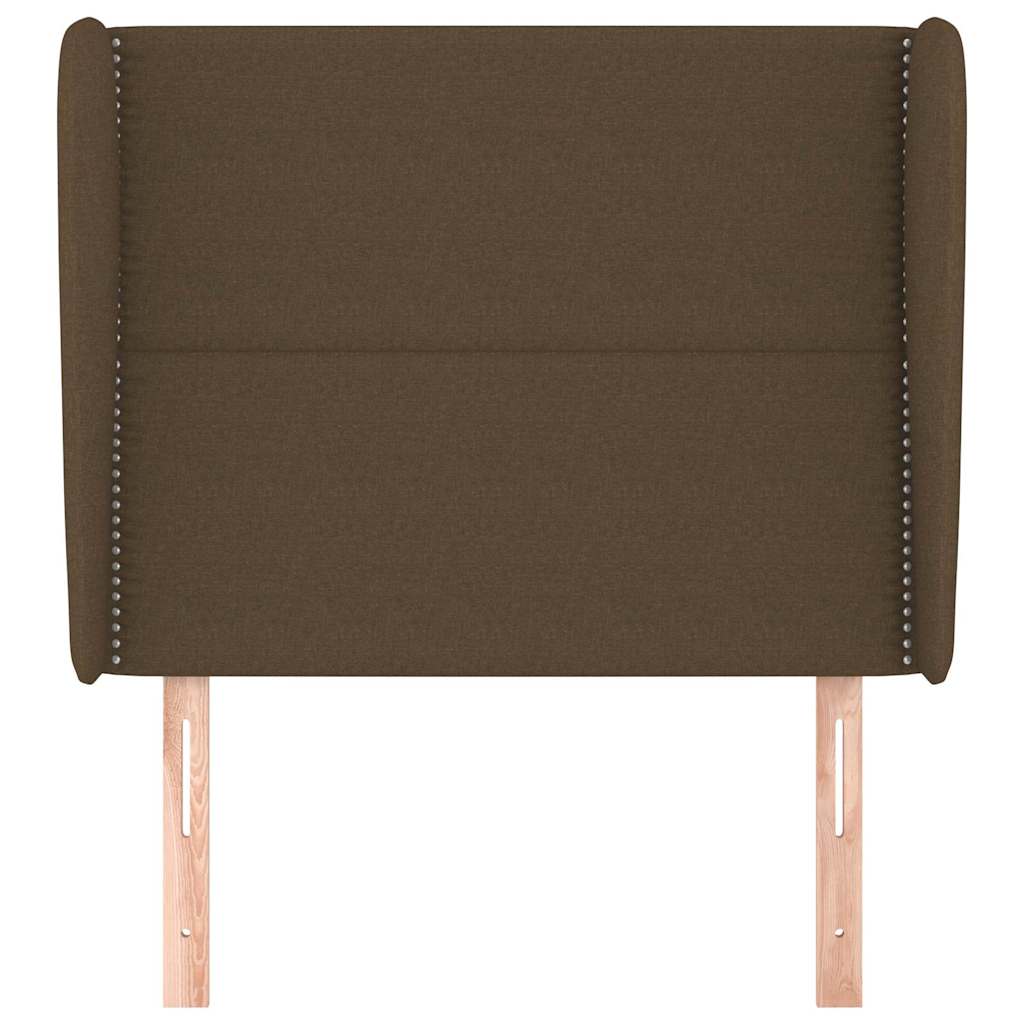 Vidaxl hoofdbord met randen 93x23x118 128 cm stof donkerbruin