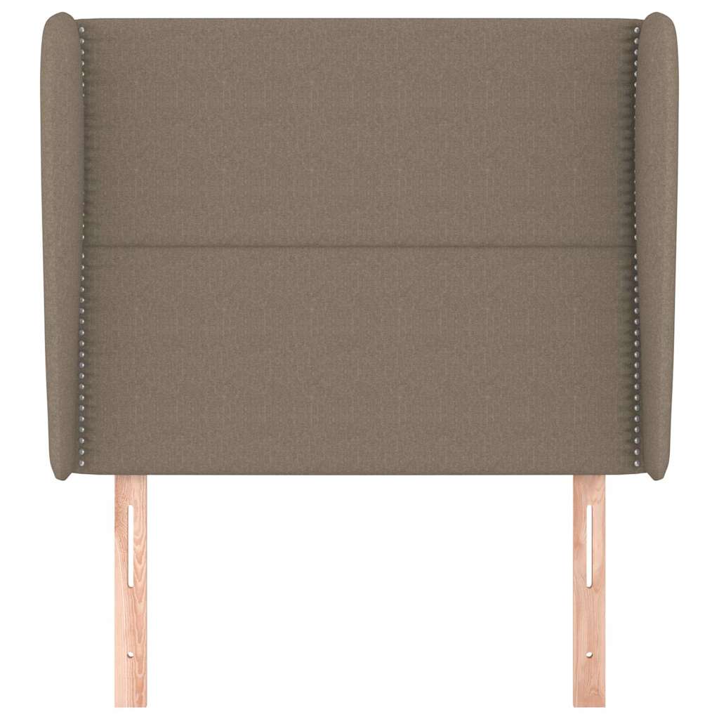 Vidaxl hoofdbord met randen 93x23x118 128 cm stof taupe