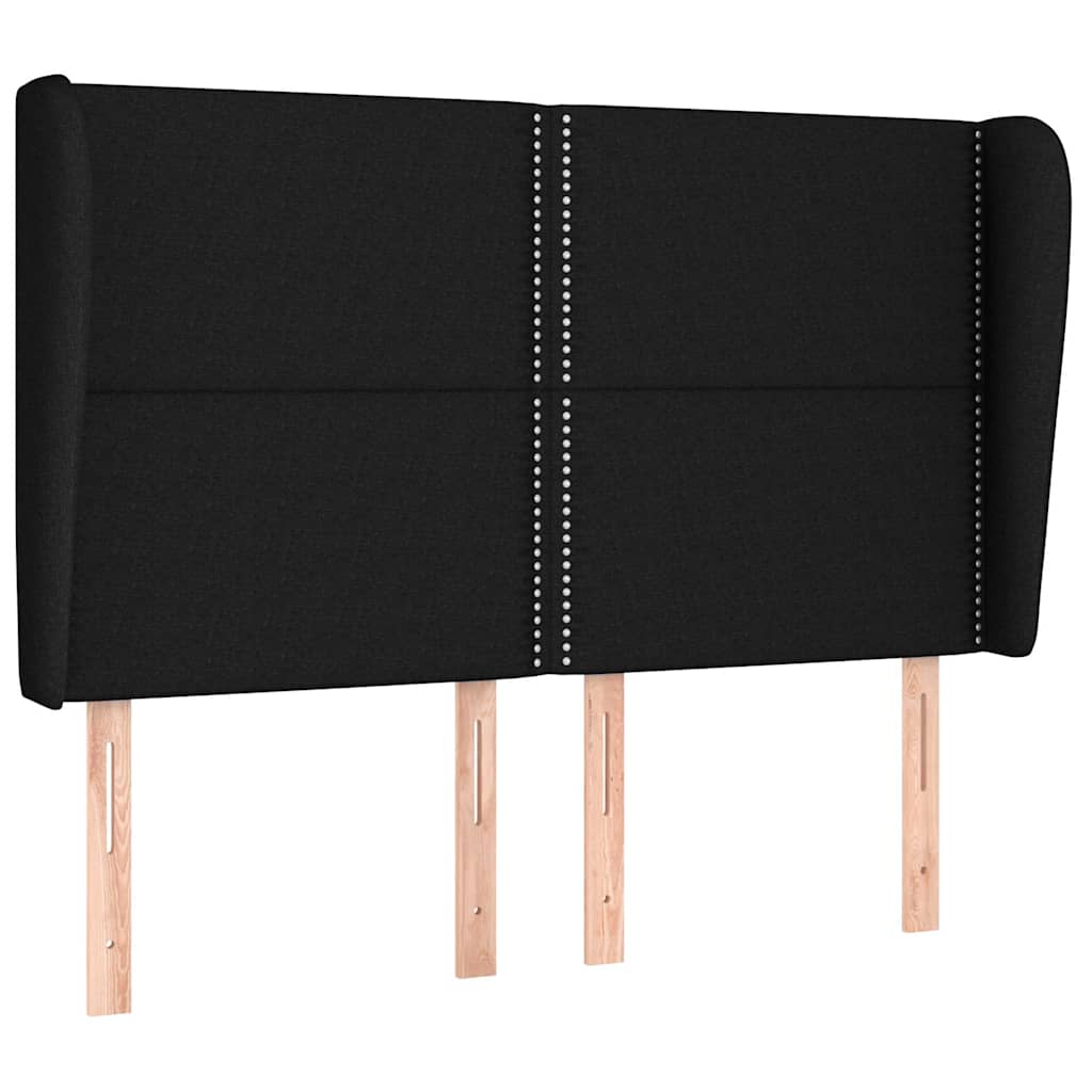 Vidaxl hoofdbord met randen 147x23x118 128 cm stof zwart
