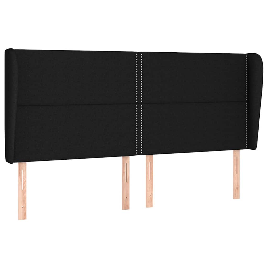 Vidaxl hoofdbord met randen 183x23x118 128 cm stof zwart