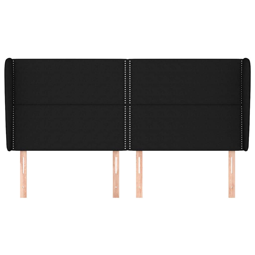 Vidaxl hoofdbord met randen 183x23x118 128 cm stof zwart
