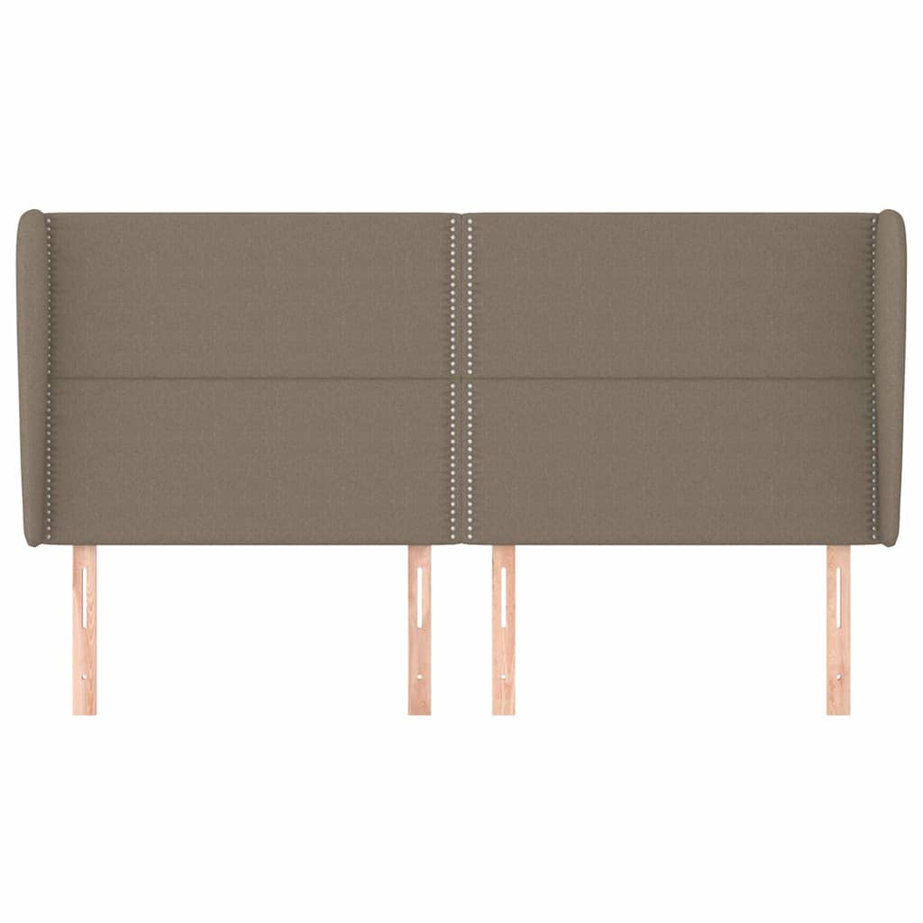 Vidaxl hoofdbord met randen 183x23x118 128 cm stof taupe