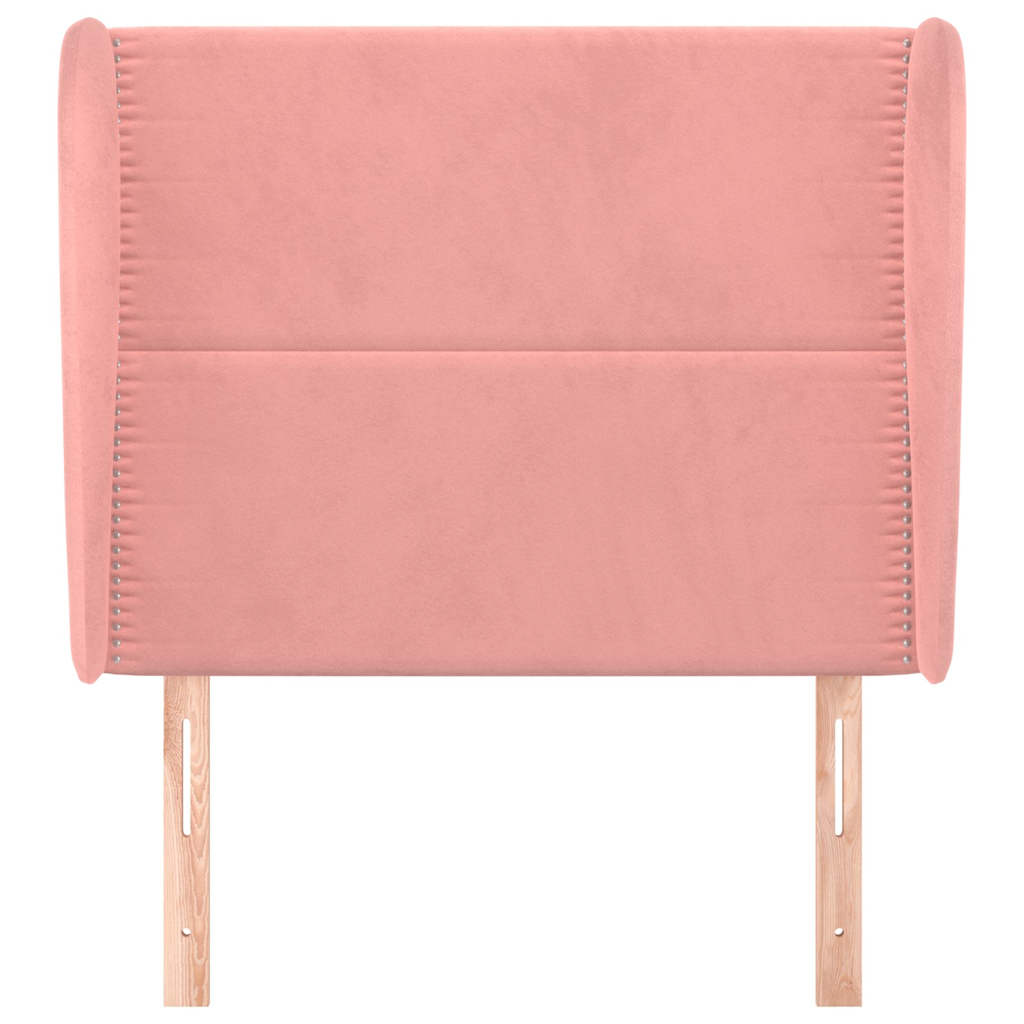 Vidaxl hoofdbord met randen 83x23x118 128 cm fluweel roze