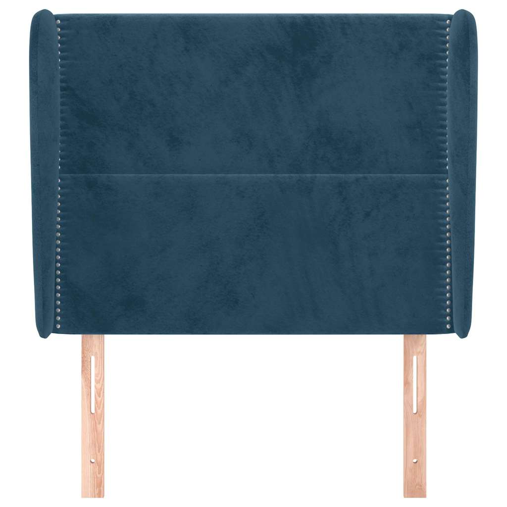 Vidaxl hoofdbord met randen 93x23x118 128 cm fluweel donkerblauw