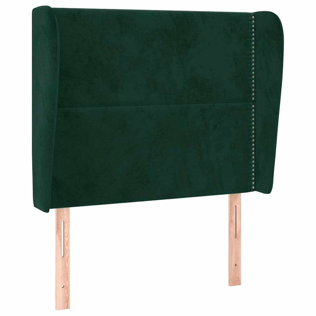 Vidaxl hoofdbord met randen 103x23x118 128 cm fluweel donkergroen