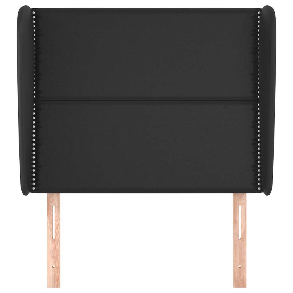 Vidaxl hoofdbord met randen 103x23x118 128 cm kunstleer zwart
