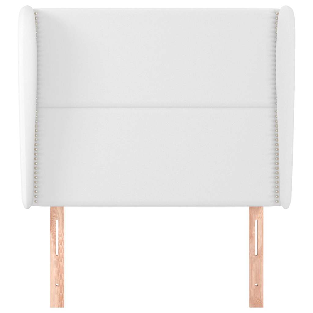 Vidaxl hoofdbord met randen 103x23x118 128 cm kunstleer wit