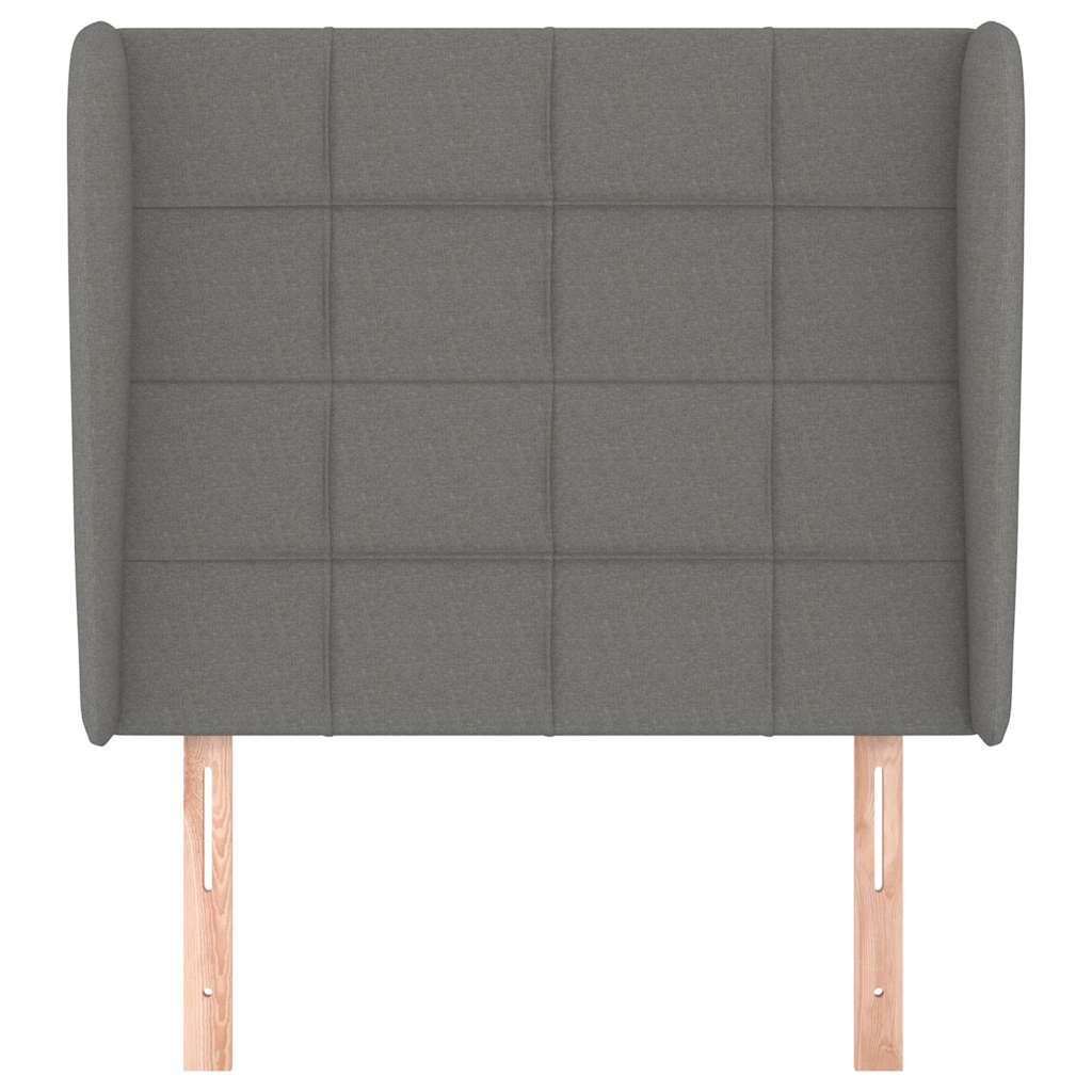 Vidaxl hoofdbord met randen 83x23x118 128 cm stof donkergrijs