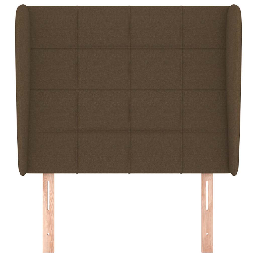 Vidaxl hoofdbord met randen 93x23x118 128 cm stof donkerbruin