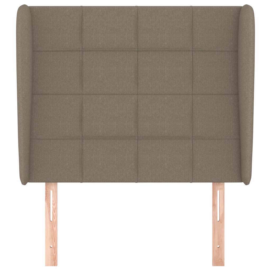 Vidaxl hoofdbord met randen 93x23x118 128 cm stof taupe