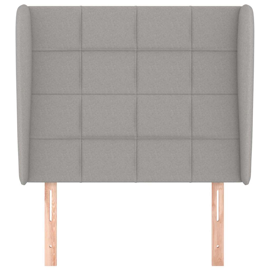 Vidaxl hoofdbord met randen 103x23x118 128 cm stof lichtgrijs