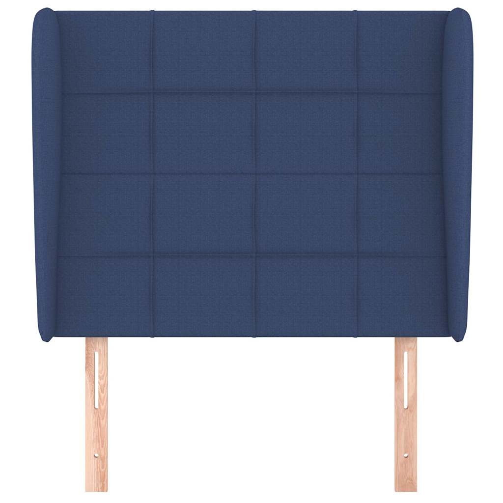 Vidaxl hoofdbord met randen 103x23x118 128 cm stof blauw