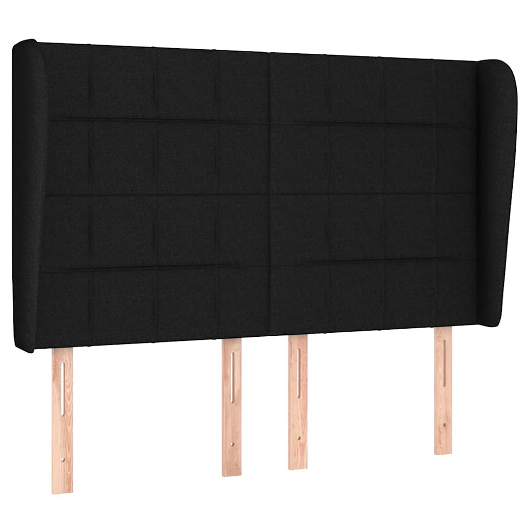 Vidaxl hoofdbord met randen 147x23x118 128 cm stof zwart