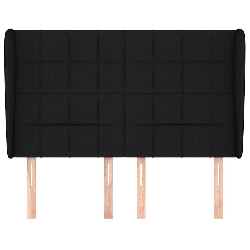 Vidaxl hoofdbord met randen 147x23x118 128 cm stof zwart