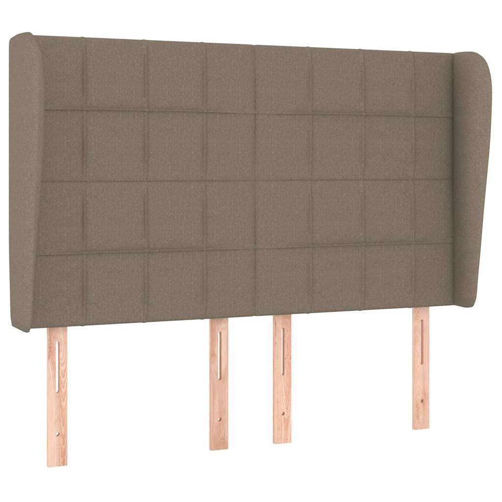 Vidaxl hoofdbord met randen 147x23x118 128 cm stof taupe