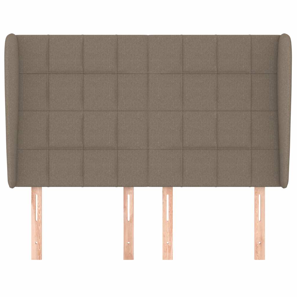 Vidaxl hoofdbord met randen 147x23x118 128 cm stof taupe