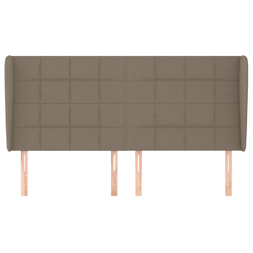Vidaxl hoofdbord met randen 163x23x118 128 cm stof taupe