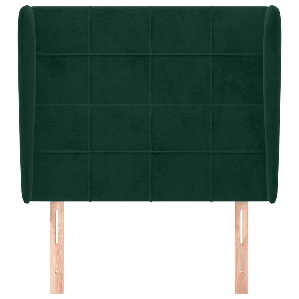 Vidaxl hoofdbord met randen 83x23x118 128 cm fluweel donkergroen
