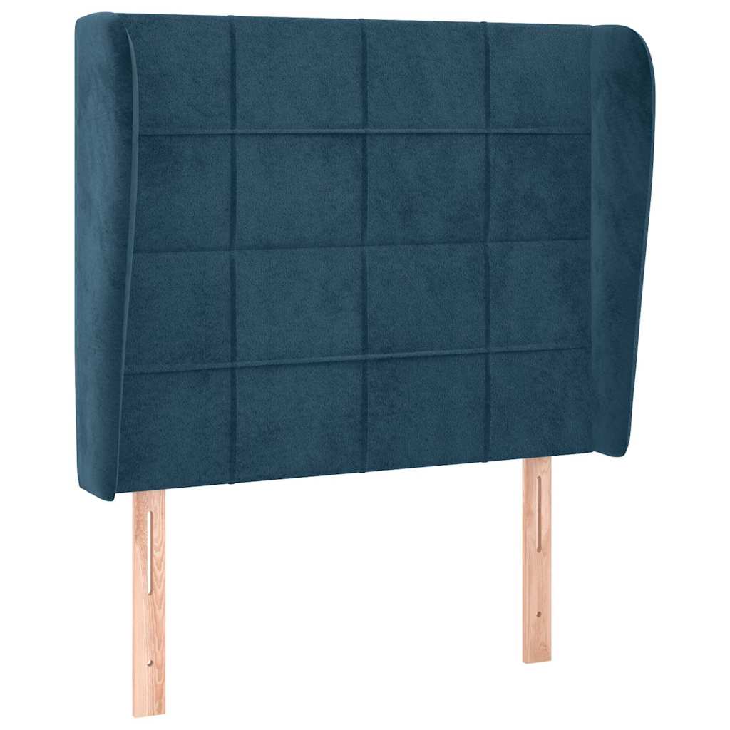 Vidaxl hoofdbord met randen 83x23x118 128 cm fluweel donkerblauw