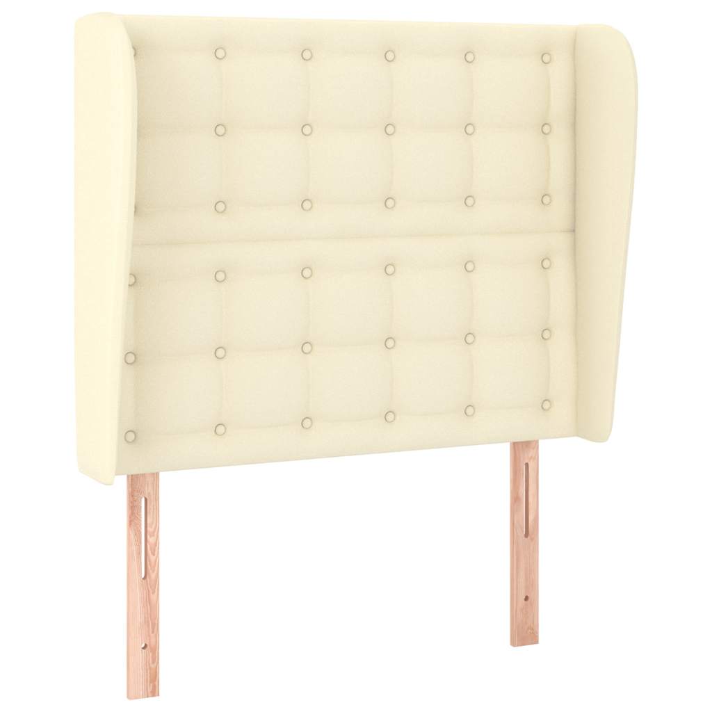 Vidaxl hoofdbord met randen 83x23x118 128 cm kunstleer crèmekleurig