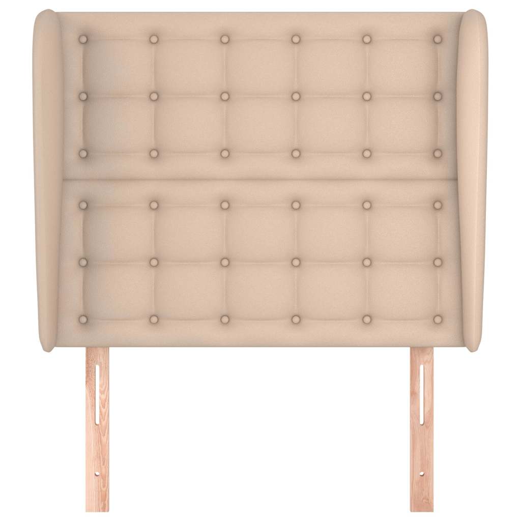 Vidaxl hoofdbord met randen 83x23x118 128 cm kunstleer cappuccinokleur