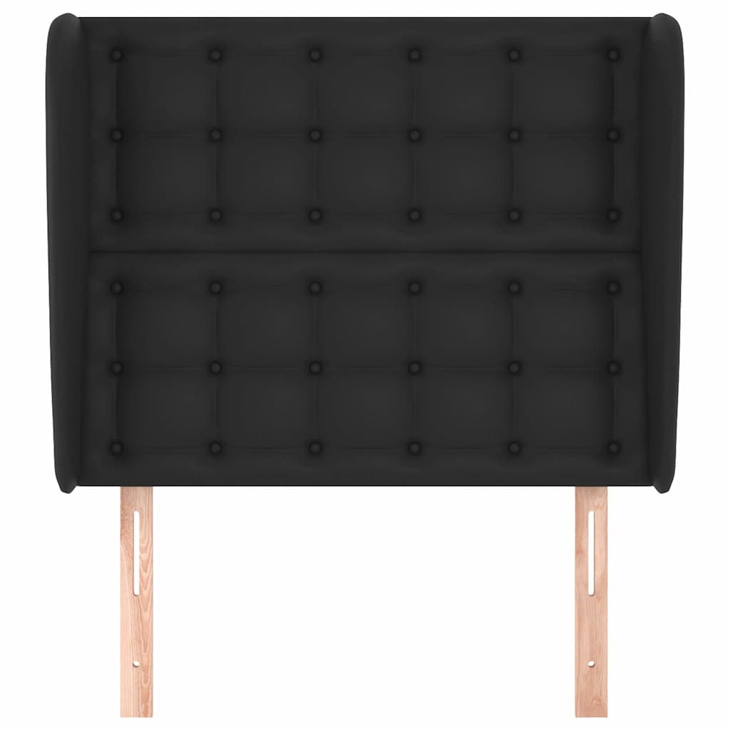 Vidaxl hoofdbord met randen 93x23x118 128 cm kunstleer zwart