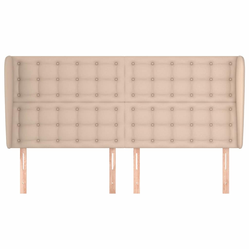 Vidaxl hoofdbord met randen 203x23x118 128cm kunstleer cappuccinokleur